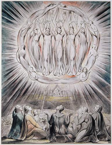 "Angels appearing to the Shepherds" by William Blake